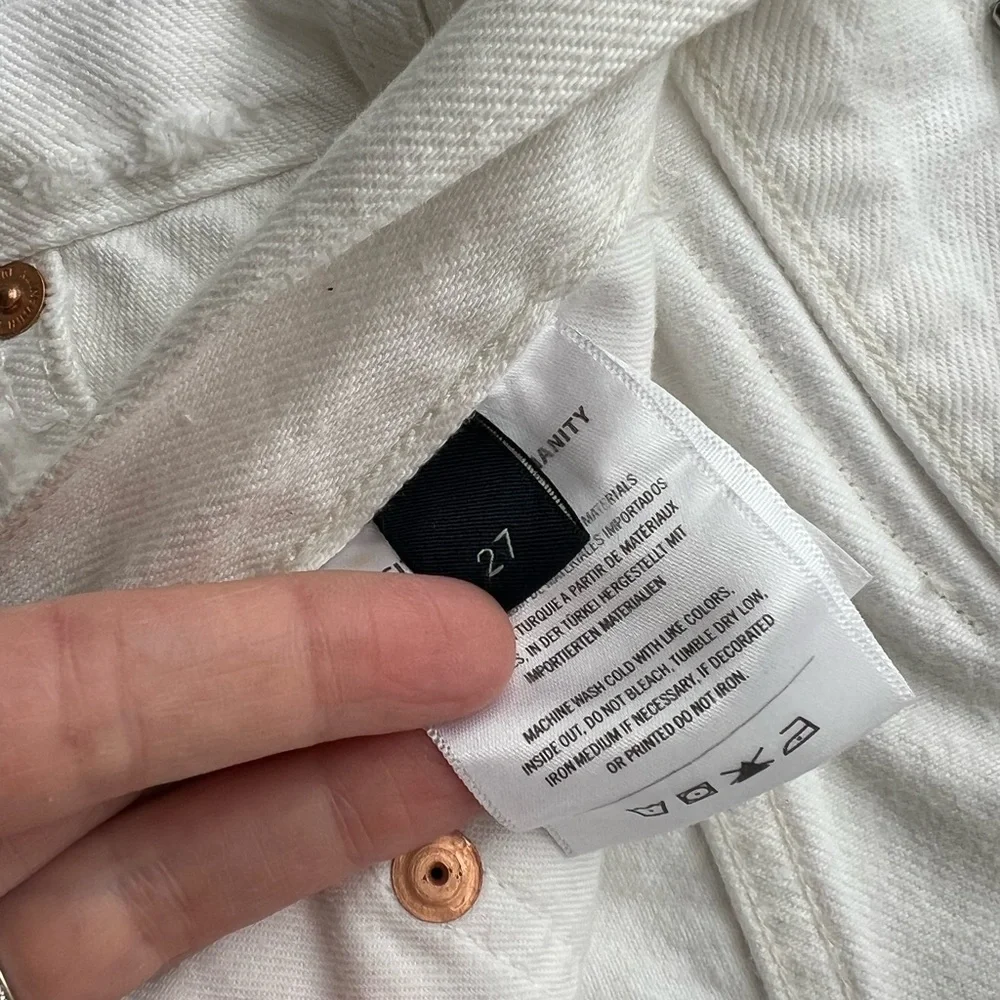 Citizens of Humanity Annabelle Long Short In White Size 27 New
